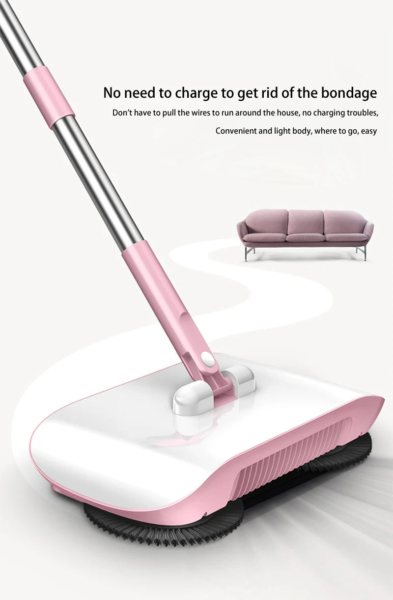 ALIFEX 3-in-1 Hand Push Magic Sweeper & Dustpan