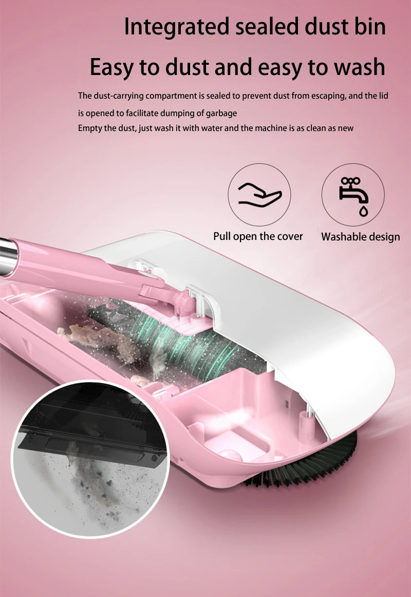ALIFEX 3-in-1 Hand Push Magic Sweeper & Dustpan