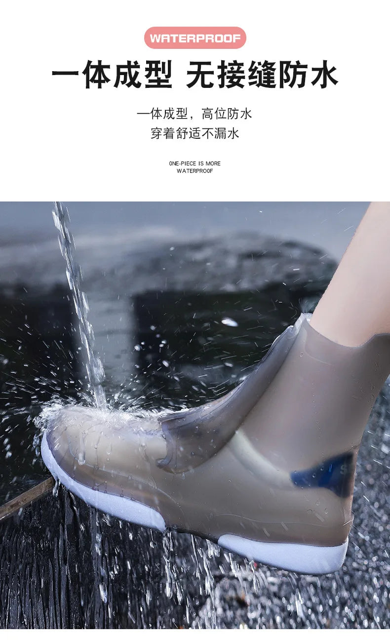 ALIFEX Double Button Anti-Slip Waterproof Shoe Covers