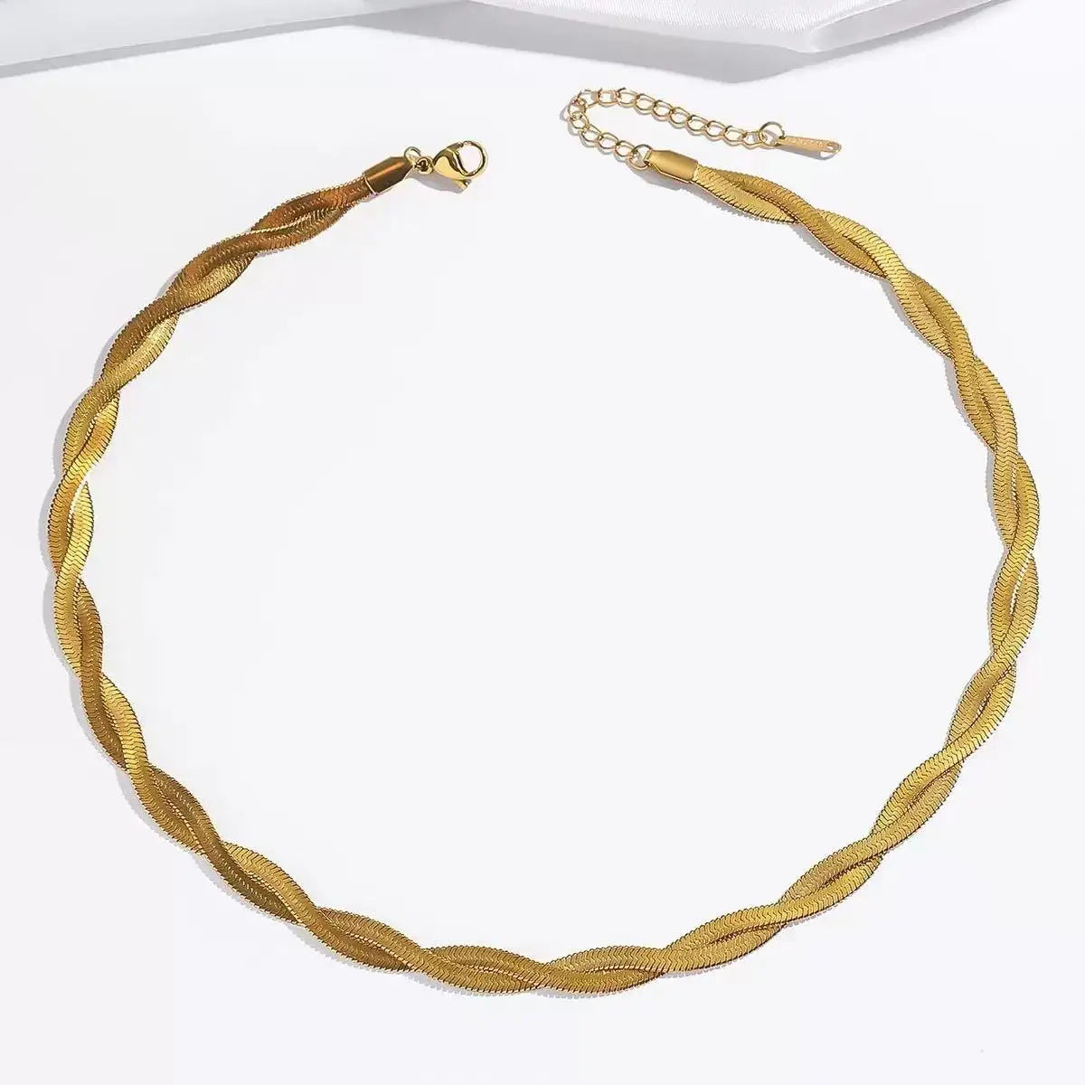 Alif Elegant Gold-Tone Necklace