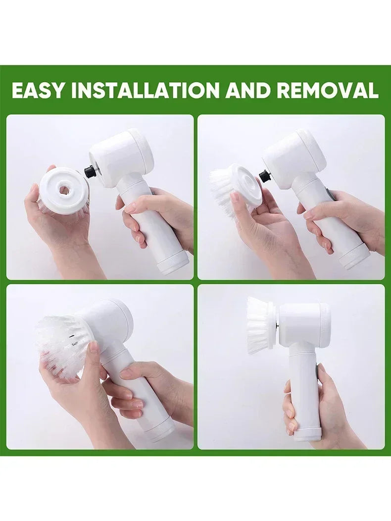 ALIFEX 5-in-1 Handheld Electric Spin Scrubber & Kitchen Cleaner