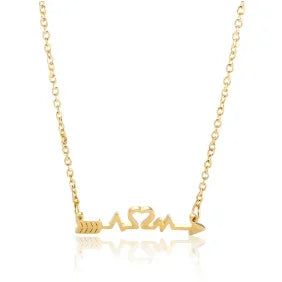 Alif Elegant Gold-Tone Necklace