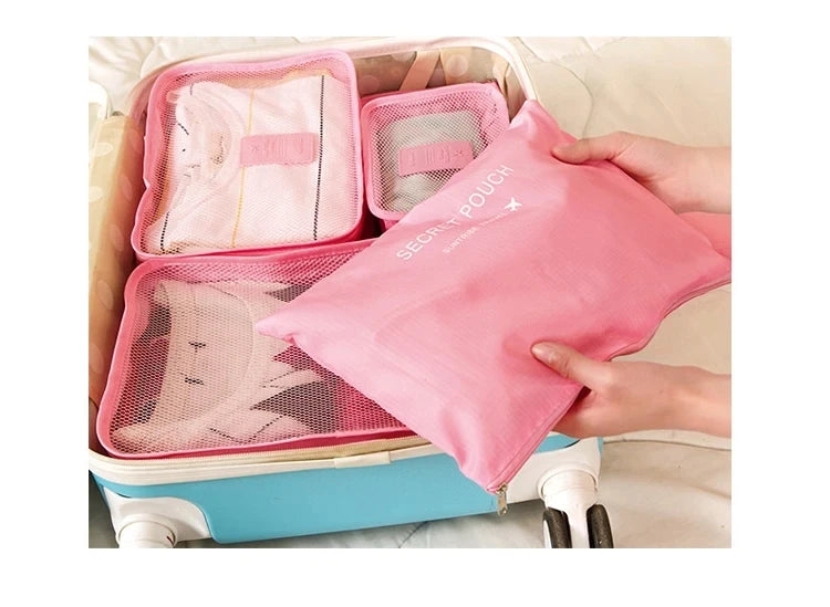 6 Pcs Complete Travel Packing Cubes Set