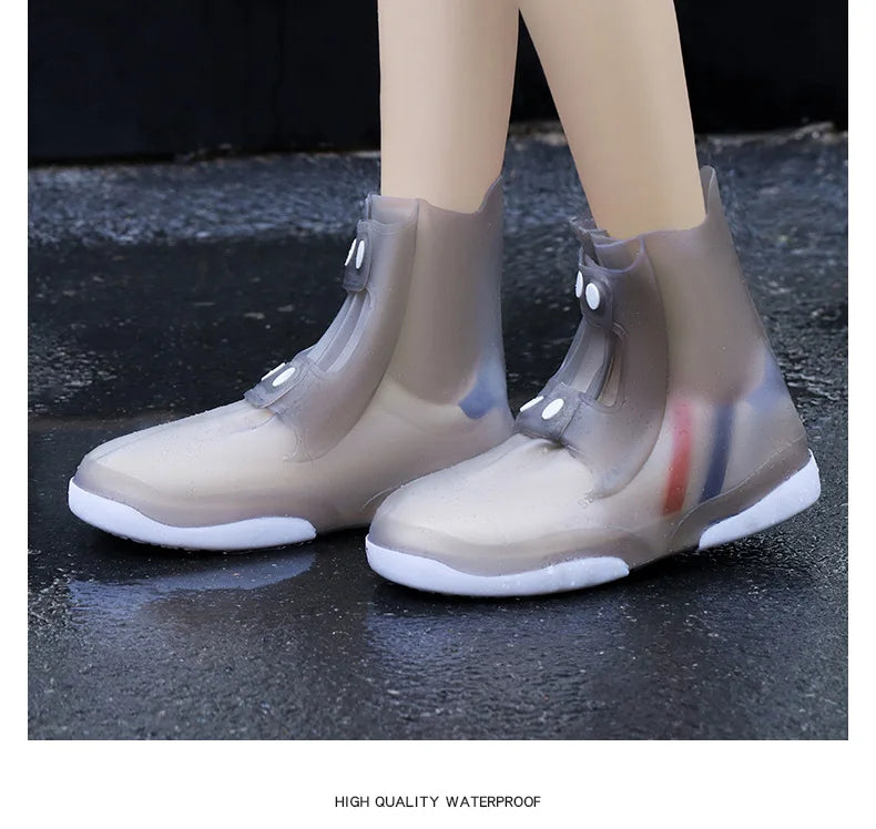 ALIFEX Double Button Anti-Slip Waterproof Shoe Covers
