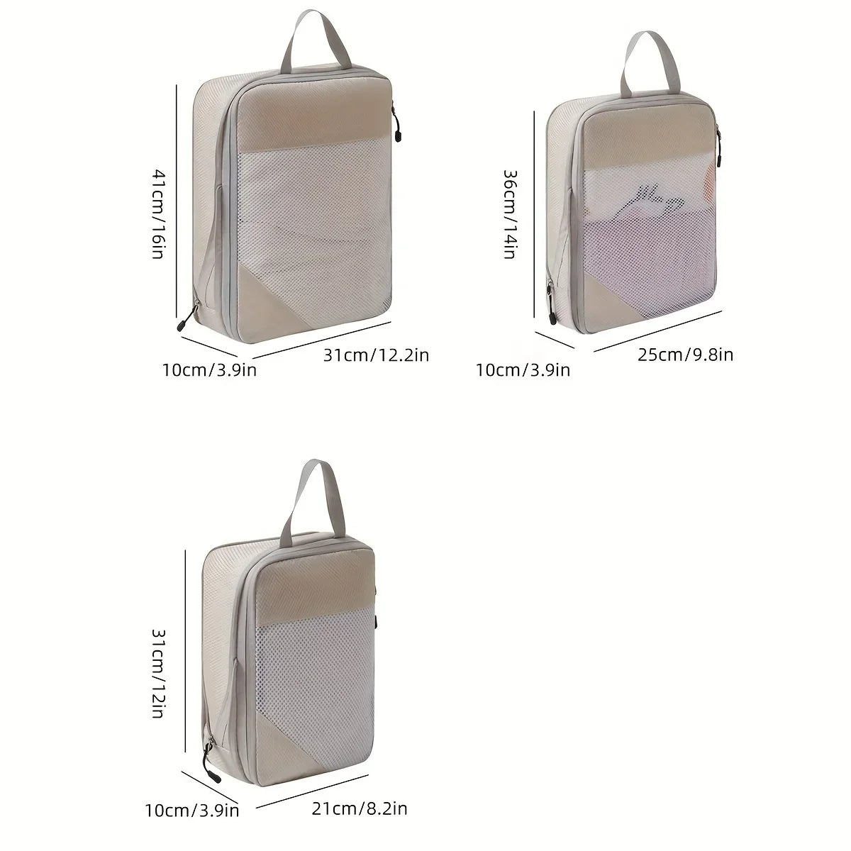 3 Pcs Premium Travel Compression Bags