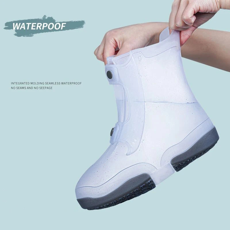ALIFEX Double Button Anti-Slip Waterproof Shoe Covers