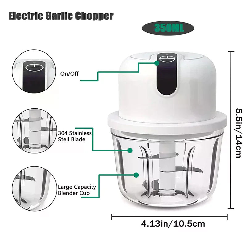 ALIFEX Wireless Mini Electric Garlic & Food Chopper"