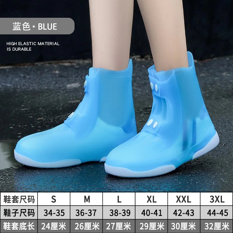 ALIFEX Double Button Anti-Slip Waterproof Shoe Covers
