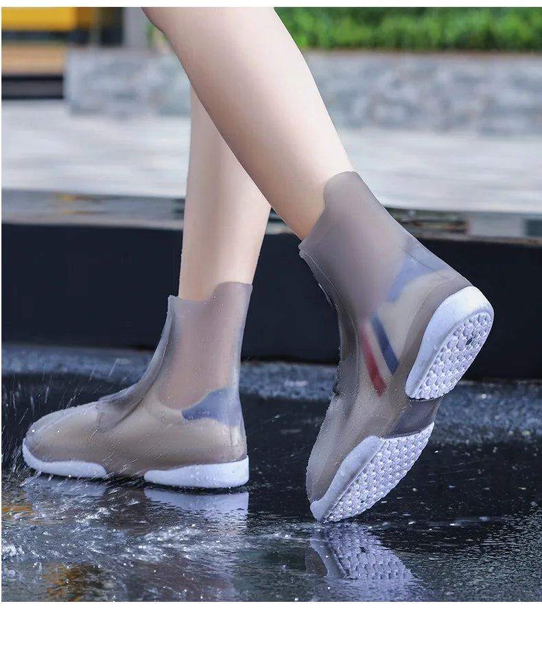 ALIFEX Double Button Anti-Slip Waterproof Shoe Covers