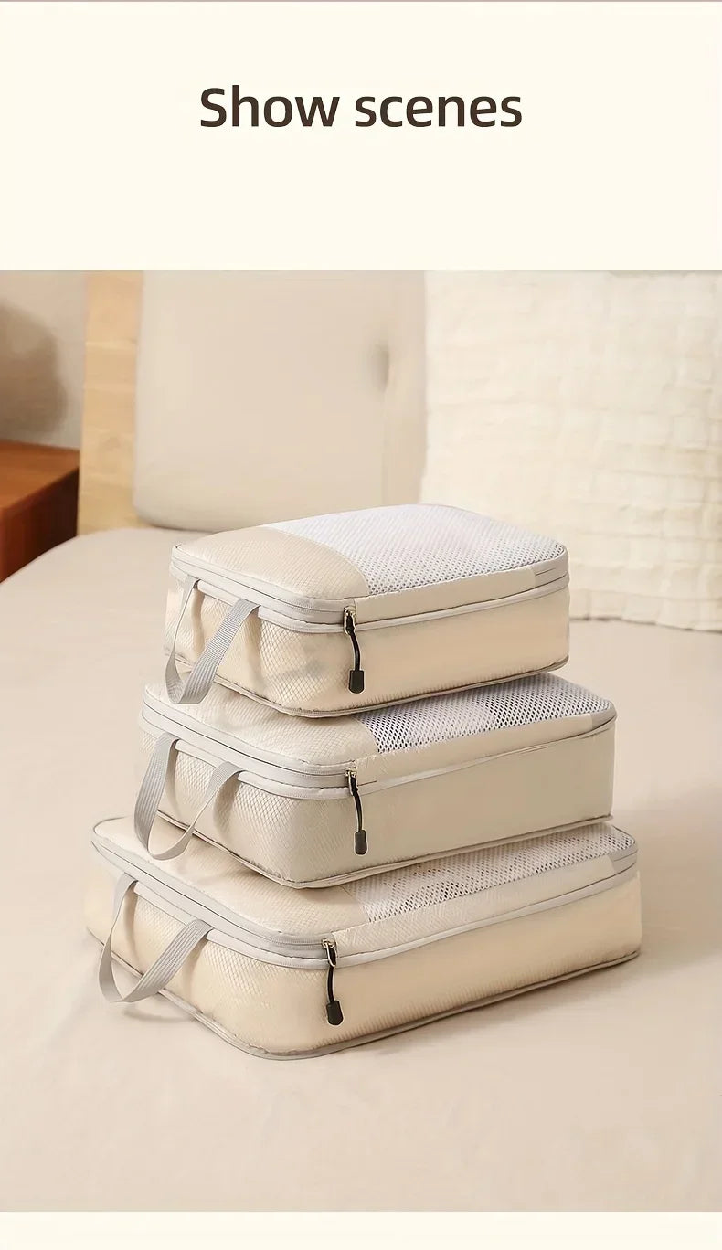 3 Pcs Premium Travel Compression Bags