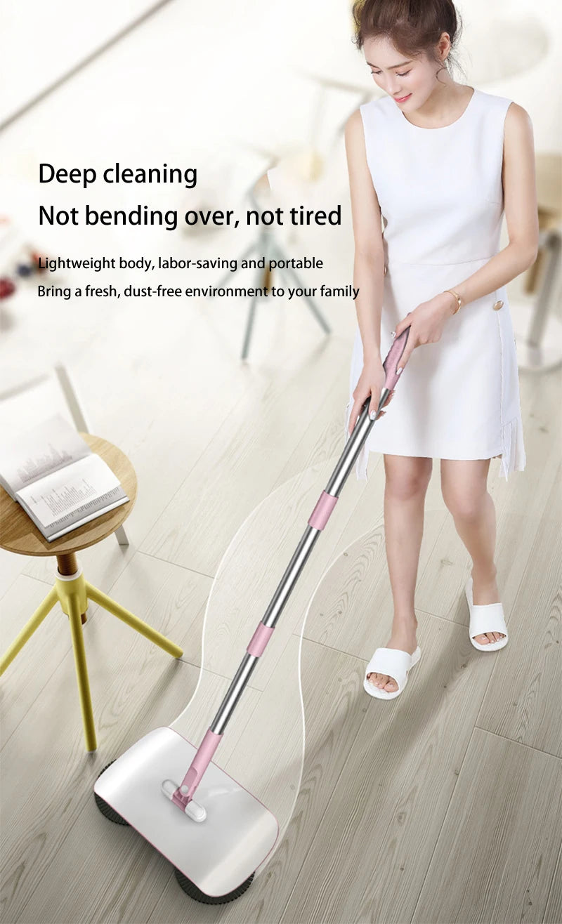 ALIFEX 3-in-1 Hand Push Magic Sweeper & Dustpan